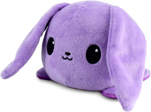 TeeTurtle - The Original Reversible Bunny Plushie - White + Gray - Cute Sensory Fidget Stuffed Animals That Show Your Mood in Saudi Arabia