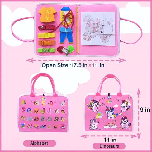 Toddler Busy Board Toys for Ages 2-4, Montessori Toys for 1 2 3 Year Old Boy and Girl, One Year Old Boy Birthday Gift, Educational Learning Busy Book Sensory Toys for Toddlers 1-3 in Kuwait