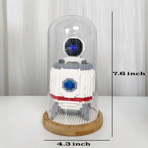 littco اللبنات الصغيرة نموذج رائد الفضاء مع ألعاب البناء كتل صغيرة DIY الطوب لعب مجموعات بناء للبالغين أو المراهقين الهدايا، وشملت قبة مقاومة للغبار (مع أضواء + سفينة الفضاء) in Kuwait
