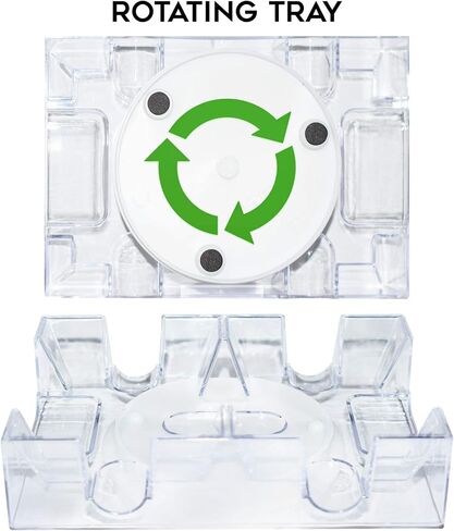 Ever Crescent Supplies Canasta Cards with Point Values, Tray and Score Pads Set. Includes 2 Deck of Cards, Revolving Holder, and 50 Scoring Sheets. in Saudi Arabia