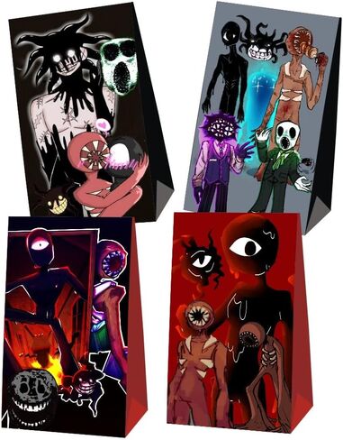 12 قطعة من حقائب هدايا الحفلات من LOONYX، مستلزمات حفلات أعياد الميلاد للأبواب لديكورات الحفلات ذات طابع اللعبة. in Kuwait