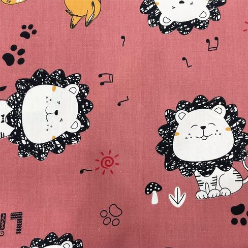 حزم قماش بتصميم اسد فات ارباع للخياطة للاطفال الرضع والاولاد، قماش بنمط حيوانات لطيفة للاطفال مقاس 18 انش × 22 انش (6 قطع) اس زد ار يو اي زد اف زد in Kuwait