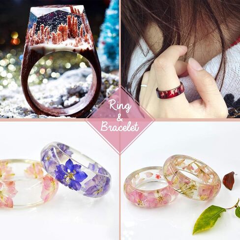 UV Resin - 100g Upgrade Hard Type Glue Transparent Ultraviolet Curing Resin for Jewelry Craft Decoration Making - Crystal Clear Solar Cure Sunlight Activated Resin for Resin Mold, Casting and Coating in Kuwait