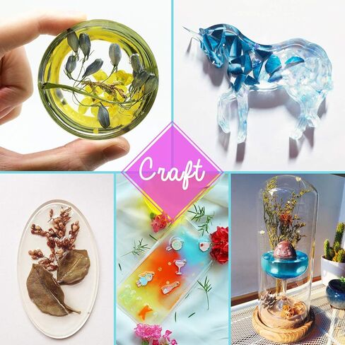 UV Resin - 100g Upgrade Hard Type Glue Transparent Ultraviolet Curing Resin for Jewelry Craft Decoration Making - Crystal Clear Solar Cure Sunlight Activated Resin for Resin Mold, Casting and Coating in Kuwait