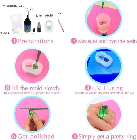 UV Resin - 100g Upgrade Hard Type Glue Transparent Ultraviolet Curing Resin for Jewelry Craft Decoration Making - Crystal Clear Solar Cure Sunlight Activated Resin for Resin Mold, Casting and Coating in Kuwait