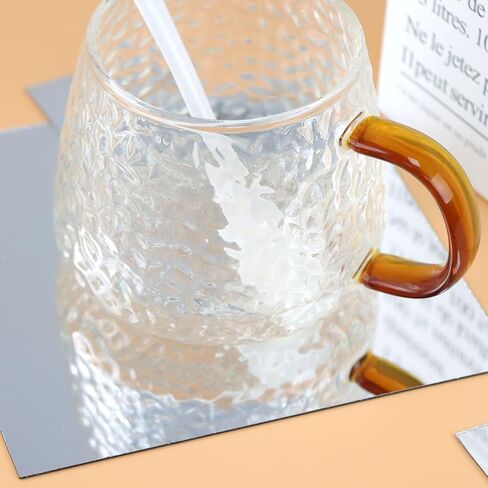 ZWIN 10PCS Square Mirror Tiles, 6x6 inches Acrylic Small Tiny Mirror Self Adhesive, Flexible Mirror Sheets Self Adhesive for DIY Crafts Art Projects Supplies Home Decoration in Kuwait