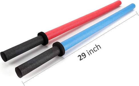 6 PCS Pool Noodles Foam Light Saber Toy Swords - Kids Bulk Party Favors - Ideal for Pools, Backyard, Summer Outdoors Play (29-Inches) in Saudi Arabia