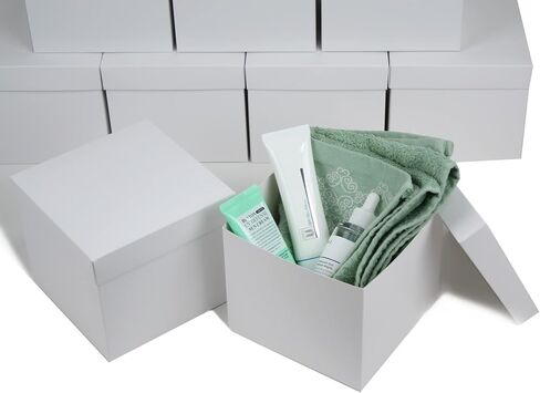 WonderPack Paper Small Business Packaging Supplies - White Paper Cardboard Boxes - White Gift Box 5.9х5.9x5.1 Inches 12 Pack in Kuwait