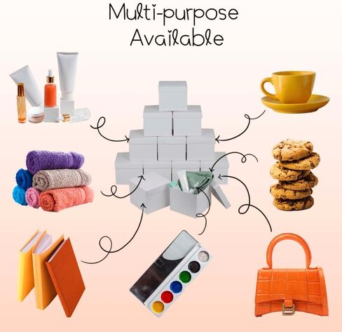 WonderPack Paper Small Business Packaging Supplies - White Paper Cardboard Boxes - White Gift Box 5.9х5.9x5.1 Inches 12 Pack in Kuwait