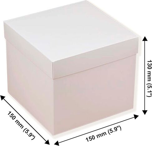 WonderPack Paper Small Business Packaging Supplies - White Paper Cardboard Boxes - White Gift Box 5.9х5.9x5.1 Inches 12 Pack in Kuwait