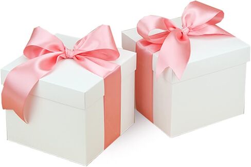 WonderPack Paper Small Business Packaging Supplies - White Paper Cardboard Boxes - White Gift Box 5.9х5.9x5.1 Inches 12 Pack in Kuwait