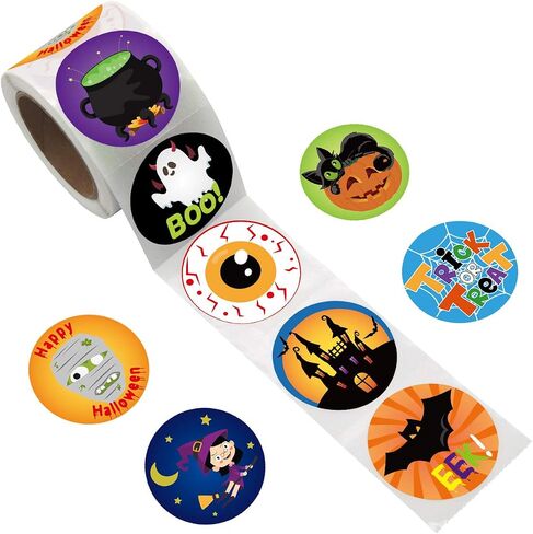 Halloween Stickers for Kids Party Favor Treats 200Pcs Per Roll in Saudi Arabia