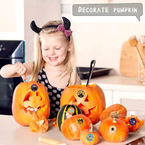 Halloween Stickers for Kids Party Favor Treats 200Pcs Per Roll in Saudi Arabia