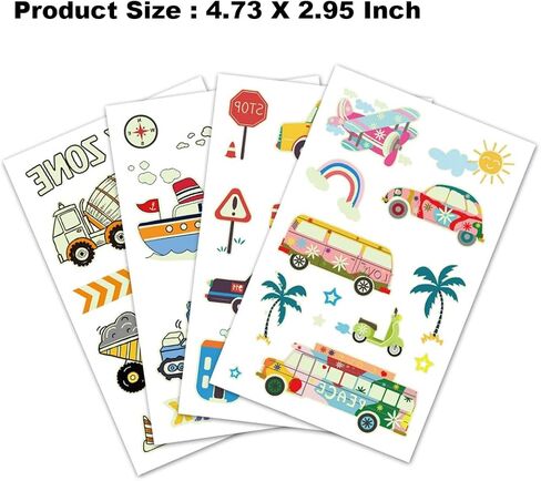 وشوم السيارات والشاحنات المضيئة للأولاد من شركة أوبسيون - 12 ورقة تتوهج في الظلام السيارات مستلزمات تزيين شاحنات للسيارات الصغيرة للأطفال الأولاد in Kuwait