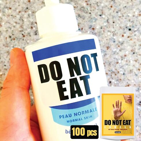 100 قطعة من Havongki Premium لا تأكل ملصقات تحذيرية ملصقات تحذيرية بالجملة | الشمع يذوب الصابون حبوب السيليكون الغذاء وهمية سيارة الحمية حاويات شمعة الخرز رذاذ in Kuwait