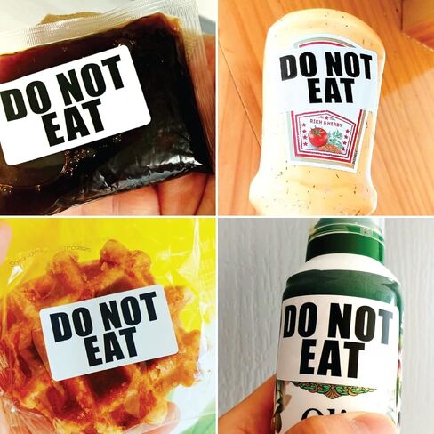 100 قطعة من Havongki Premium لا تأكل ملصقات تحذيرية ملصقات تحذيرية بالجملة | الشمع يذوب الصابون حبوب السيليكون الغذاء وهمية سيارة الحمية حاويات شمعة الخرز رذاذ in Kuwait