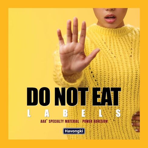 100 قطعة من Havongki Premium لا تأكل ملصقات تحذيرية ملصقات تحذيرية بالجملة | الشمع يذوب الصابون حبوب السيليكون الغذاء وهمية سيارة الحمية حاويات شمعة الخرز رذاذ in Kuwait