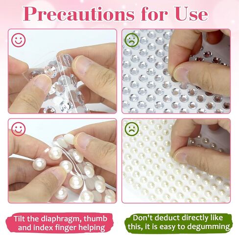 1982 قطعة من ملصقات جواهر الشعر واللؤلؤ، ولآلئ الوجه والمجوهرات، عصا ذاتية اللصق على اللؤلؤ للأظافر، والمكياج، والحرف اليدوية، وزخارف سجل القصاصات، 6 مقاسات 3 مم/4 مم/5 مم/6 مم/8 مم/10 مم in Kuwait