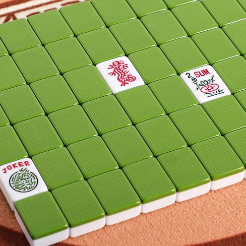 مجموعة بلاط GUSTARIA Mahjong، مجموعة ألعاب American Mahjongg مع 166 بلاطًا أبيض فاخرًا (1.2 بوصة، حجم قياسي) وحقيبة حمل متينة، والرفوف والدافعات غير متضمنة in Kuwait