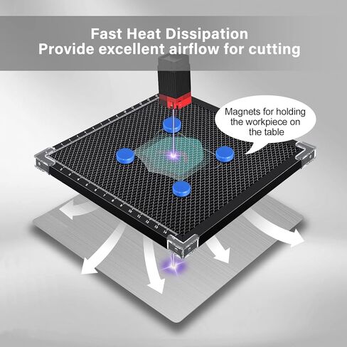 Honeycomb Working Table, 440x440x22mm Honeycomb Laser Bed, Laser Honeycomb for Most Laser Engravers with Aluminum Plate with Engraving Materials in Kuwait