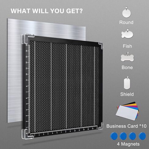 Honeycomb Working Table, 440x440x22mm Honeycomb Laser Bed, Laser Honeycomb for Most Laser Engravers with Aluminum Plate with Engraving Materials in Kuwait