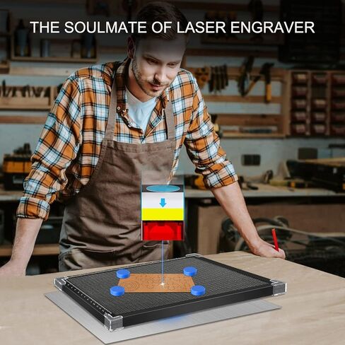 Honeycomb Working Table, 440x440x22mm Honeycomb Laser Bed, Laser Honeycomb for Most Laser Engravers with Aluminum Plate with Engraving Materials in Kuwait