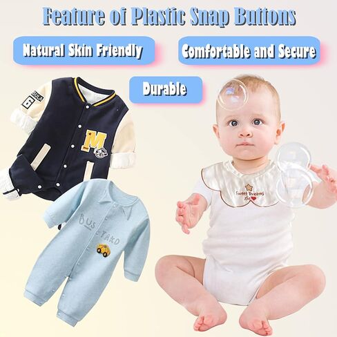 808 قطعة أزرار كبس بلاستيكية غير مخيطة مع أزرار كبس T5 أزرار كبس مع أزرار كبس طقم لاصق لامع مستدير من الراتنج البلاستيك أزرار مثبتات لخياطة الملابس ومعطف المطر والمرايل والحفاضات والمرايل in Kuwait