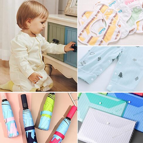 808 قطعة أزرار كبس بلاستيكية غير مخيطة مع أزرار كبس T5 أزرار كبس مع أزرار كبس طقم لاصق لامع مستدير من الراتنج البلاستيك أزرار مثبتات لخياطة الملابس ومعطف المطر والمرايل والحفاضات والمرايل in Kuwait