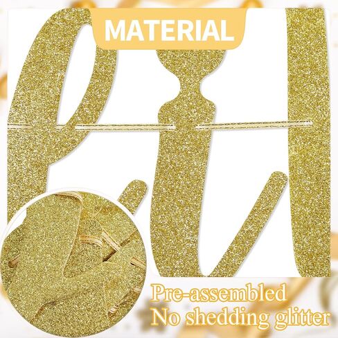 لافتة بارتي لايك اتس لعام 1983، ديكورات حفلات الذكرى السنوية الأربعين، ديكور عيد ميلاد عام 1983، مربوطة مسبقًا، ذهبي لامع in Kuwait