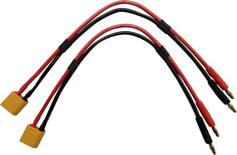 قابس موصل XT90 -> مقبس الموز 4 مم كابل محول لقيادة شحن البطارية - عبوة من قطعتين - منتجات Apex RC رقم 1416 in Saudi Arabia