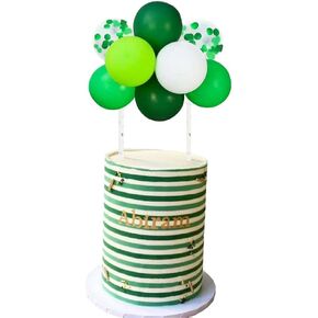 5 Inch Balloon Cloud Cake Topper, Mini Garland Cake Topper Confetti Latex Balloon Cake Topper Ribbon Dessert Birthday Baby Shower Decor Wedding Bridal Party Supplies