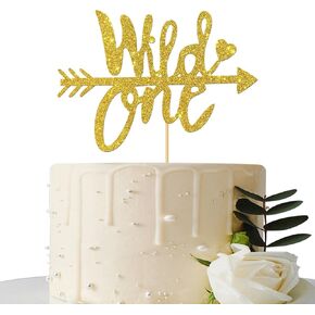 زينة كعكة واحدة لامعة لتزيين كعكة عيد الميلاد الأول للأطفال من جلود جليتر in Kuwait