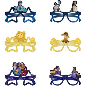 TOPTAMP 18Pcs Wish Party Supplies Paper Glasses Asha Pattern Kids Birthday Glass Face Mask Decoration in Kuwait