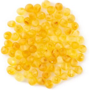 Baltic Polished Amber Loose Bead with drilled Hole - 10 Grams - 6-8 mm - Cognac