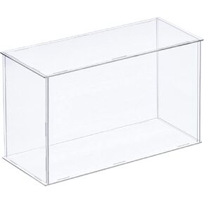 MECCANIXITY Acrylic Display Case Plastic Box Clear Assemble Dustproof Showcase 8.3x8.3x6.1 Inch for Collectibles Items