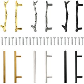 24pcs 4~6 Inch Handles for Resin Tray Molds Metal Hardware Handles with Screw Sets Drawer Kitchen Cabinet Pull Knob 1 Inch Hole Center for DIY Silicone Serving Tray Resin Crafting