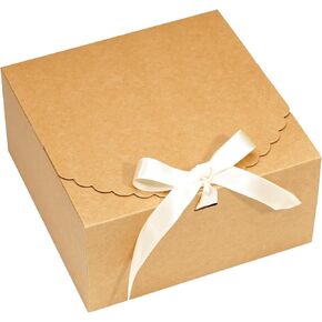 15 عبوة من صناديق هدايا 8×8×4 من يونيكوباك، صناديق هدايا كرافت مع اغطية للهدايا، صندوق اقتراح لوصيفة العروس، صناديق هدايا الكريسماس in Kuwait