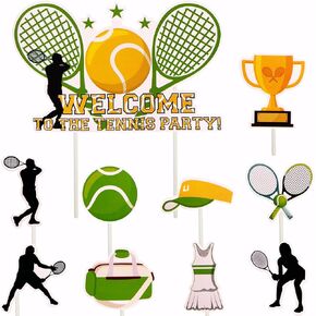 زينة علوية للكب كيك والحلوى والتنس من ورق القش لتزيين الحفلات والتنس وحفلات استقبال المولود وحفلات اعياد الميلاد - مجموعة من 37 قطعة in Kuwait