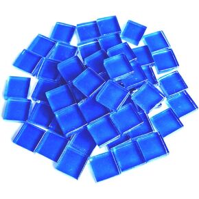 BestTeam Craft Material Mosaic Tile, Micro Glass Tiny Mini Mosaic Tile DIY Hobbies Children Handmade Crystal Free Stone Craft Material Creativity 300g (Deep Blue)