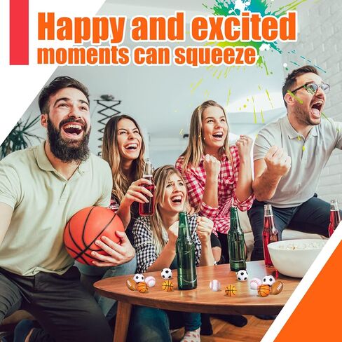 Zhanmai 60 Pieces Sports Party Favors Balls Foam Stress Balls Tiny Sports Balls Including Basketball, Soccer Ball, Baseball, Football for Stress Relief Ball Games Stocking Stuffers in Saudi Arabia