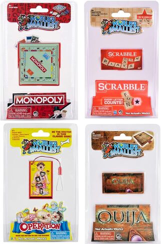 Worlds Smallest Mini Board Games Bundle Set of 4 - Monopoly - Scrabble - Operation - Ouija in Saudi Arabia
