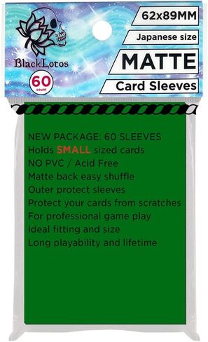 60 قطعة من أكمام البطاقات الخارجية غير اللامعة وجيوب تحميل علوية لبطاقات Kpop Photocards القياسية YGO وحافظة واقية لسهولة الحماية 62 × 89 مم (شفاف) in Kuwait