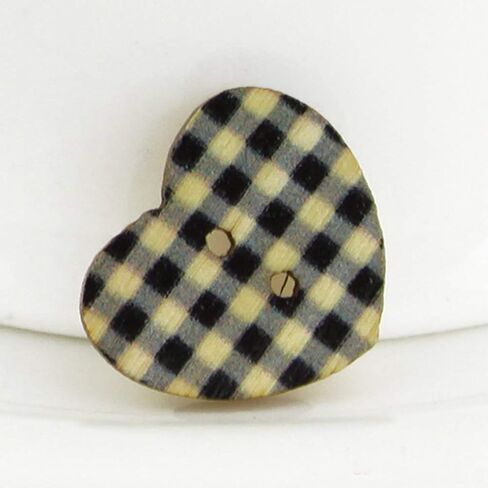 100 قطعة من Adorainbow أزرار على شكل قلب أزرار خياطة خشبية على شكل زهرة أزرار ملابس على شكل قلب الحب DIY بها بنفسك الخياطة وصياغة القصاصات in Kuwait