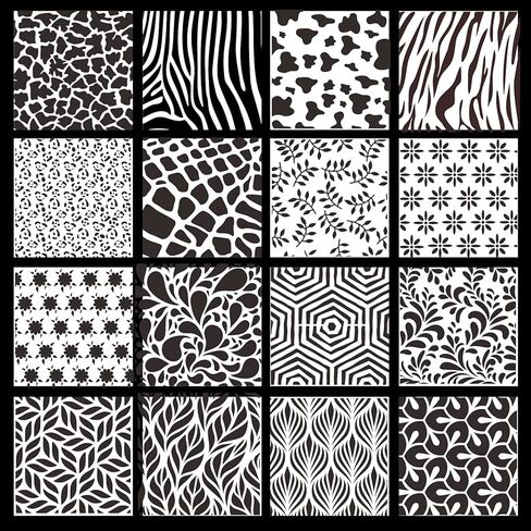 16Pcs Mixed Textured Pattern Stencils Hollow Painting Stencils Plastic Drawing Template Stencils Reusable Art Templates DIY Crafts Stencil for Card Scrapbooking Painting on Wood Wall Floor Home Decor in Kuwait