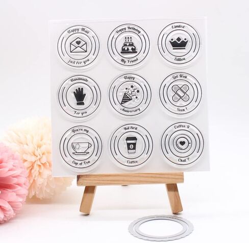 KSCRAFT Happy Mail Tags Stamp and Metal Cutting Dies Stencils for DIY Scrapbooking/Photo Album Decorative Embossing DIY Paper Cards in Saudi Arabia