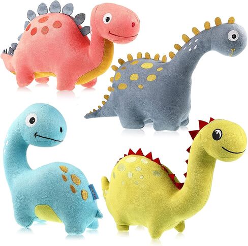 4 Packs Dinosaur Stuffed Animal Cute Dinosaur 9 Inch Dinosaur Plush Toys Adorable Soft Dinosaur Toy for Kids Baby Birthday Party Favors in Saudi Arabia