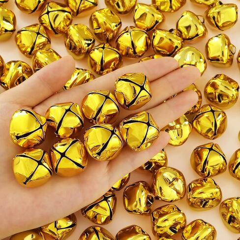 Jingle Bells for Crafts,1 Inch Large Jingle Bells Bulk, 50 Pcs Christmas Craft Bells for DIY Festival Home Wreath Christmas Party Decoration (red) in Kuwait