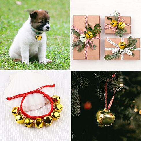 Jingle Bells for Crafts,1 Inch Large Jingle Bells Bulk, 50 Pcs Christmas Craft Bells for DIY Festival Home Wreath Christmas Party Decoration (red) in Kuwait