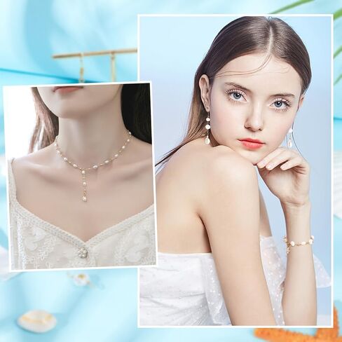 BENECREAT 36Pcs 3 Styles Natural Freshwater Pearl Connector Charms Baroque Pearl Beads Links Charms with Golden Starfish Shell Seahorse Pattern for DIY Jewelry Making, No Gemstone in Saudi Arabia