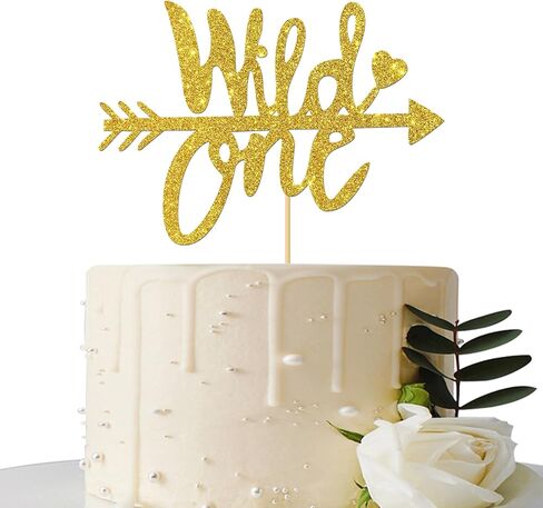 زينة كعكة واحدة لامعة لتزيين كعكة عيد الميلاد الأول للأطفال من جلود جليتر in Kuwait